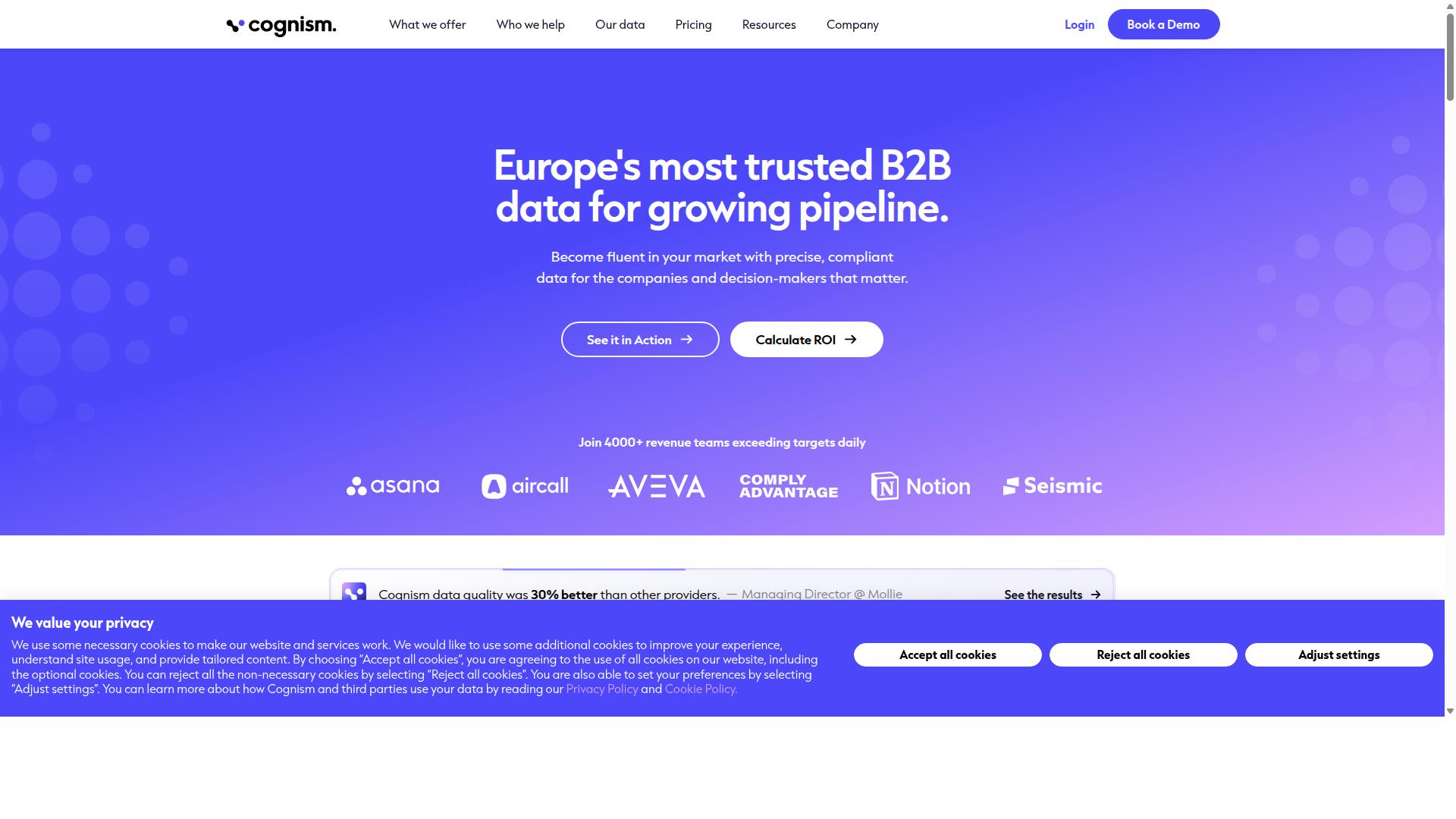 Cognism website