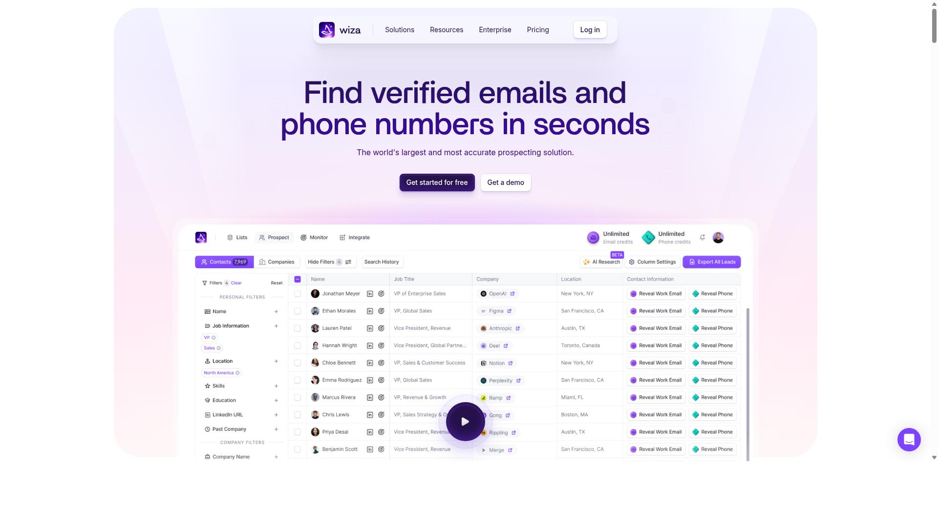 Wiza website